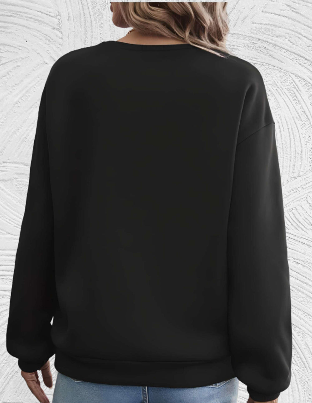 Oversized Women's Sweater with Crew Neck - Autumn Magic Luna