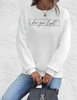 Oversized Women's Sweater with Crew Neck - Autumn Magic Luna