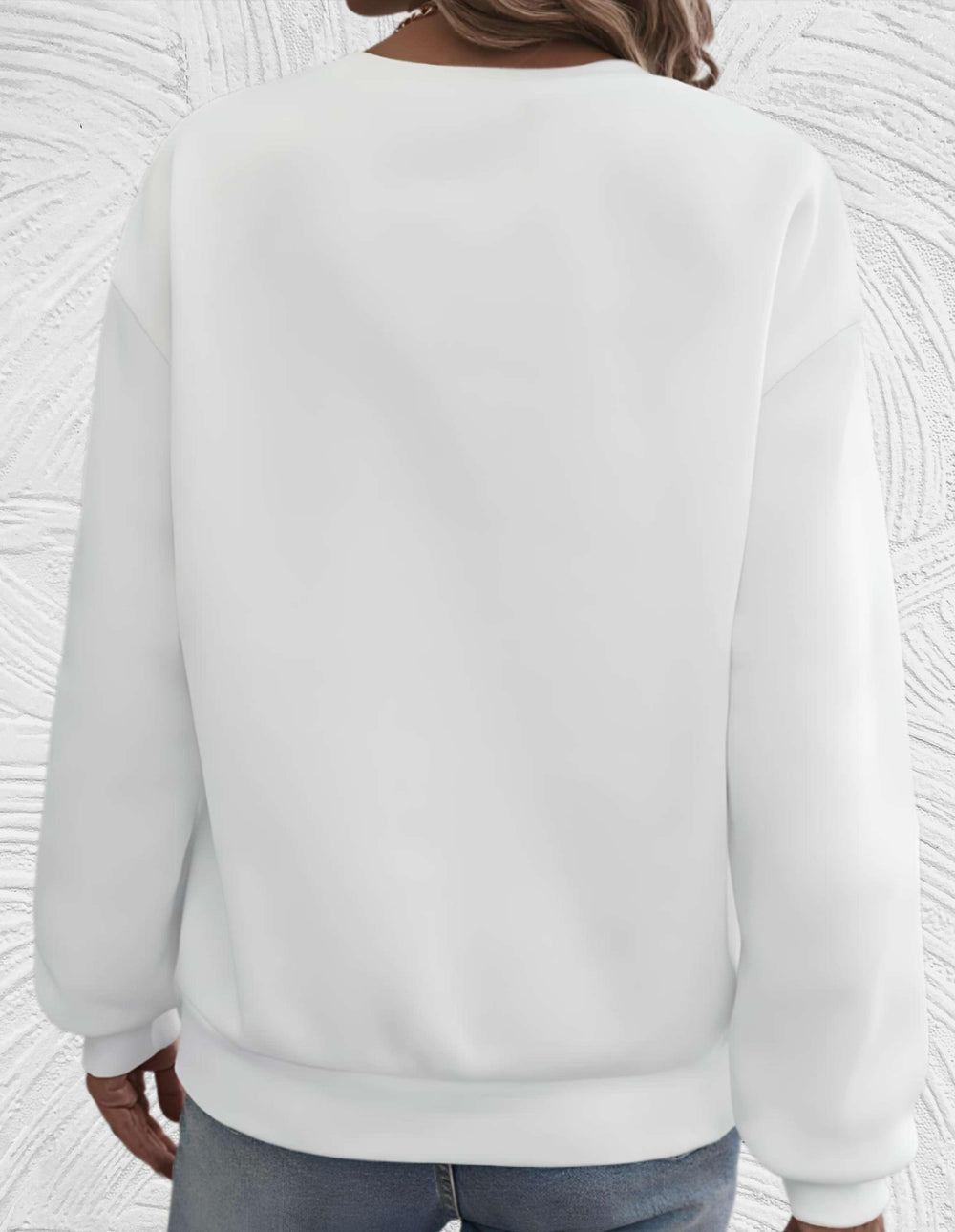 Oversized Women's Sweater with Crew Neck - Autumn Magic Luna