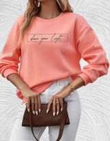 Oversized Women's Sweater with Crew Neck - Autumn Magic Luna