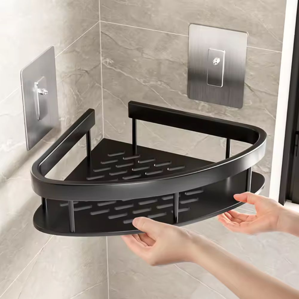 Optimized Product Title: "Eck-Duschregal aus Aluminium – Bohrloses Wandregal für Bad & Dusche, Platzsparend & Rostfrei" 

This title includes relevant keywords while highlighting key features to attract potential buyers.