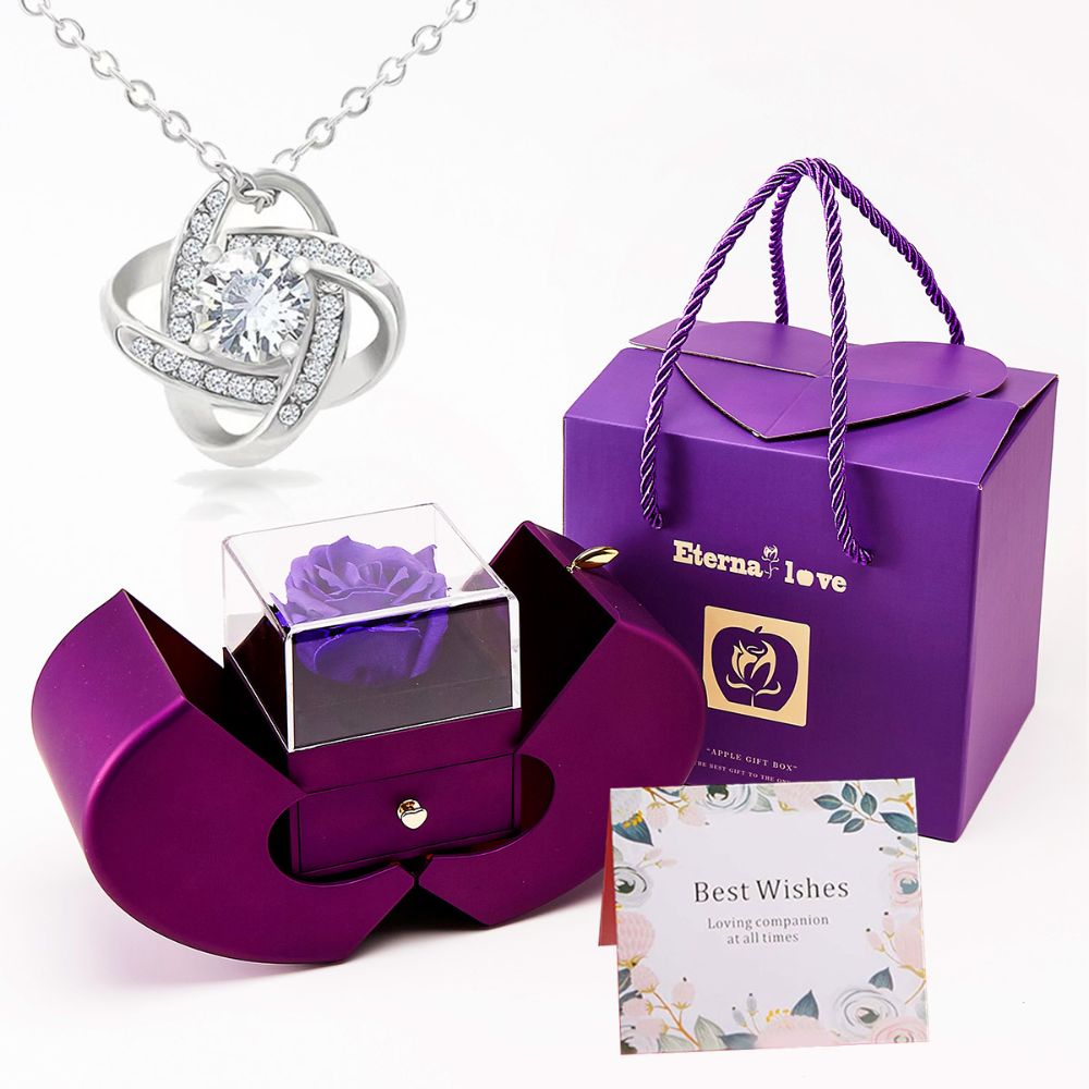 Jewelry Box Rose Apple Shaped Gift Case Soap Flower