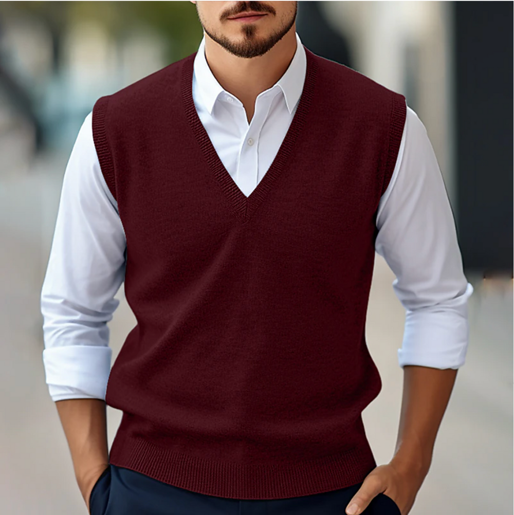 Michael - Sleeveless V-Neck Vest