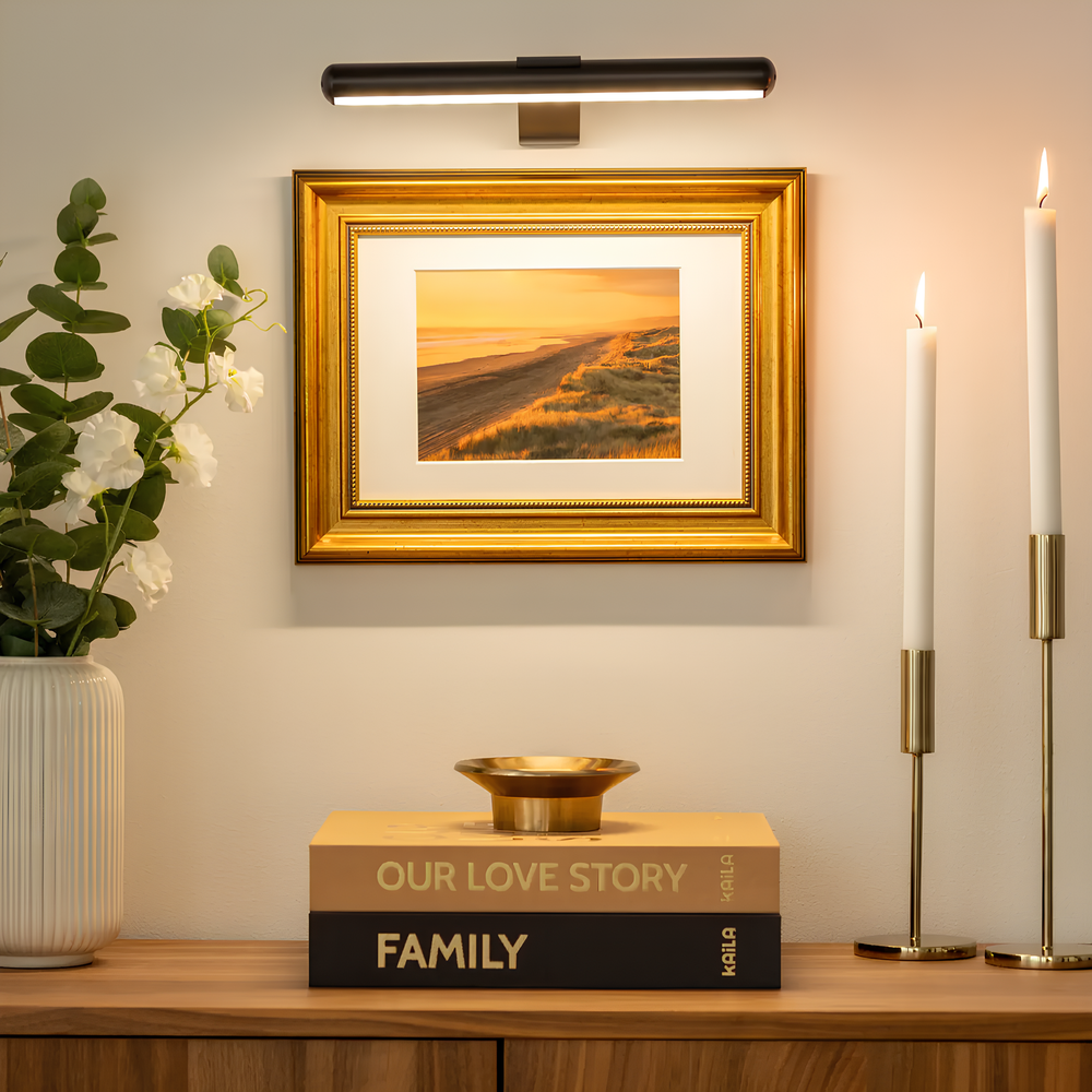 Wireless LED Picture Light – Dimmable, 360° Rotating Head & USB Rechargeable