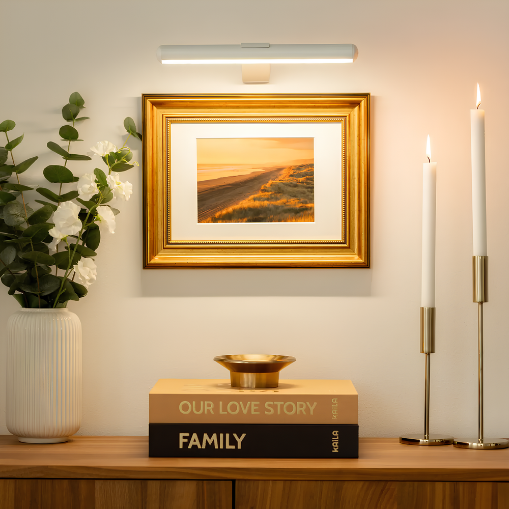 Wireless LED Picture Light – Dimmable, 360° Rotating Head & USB Rechargeable