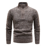 Knitted Men's Sweater with Half Zip - Cedric