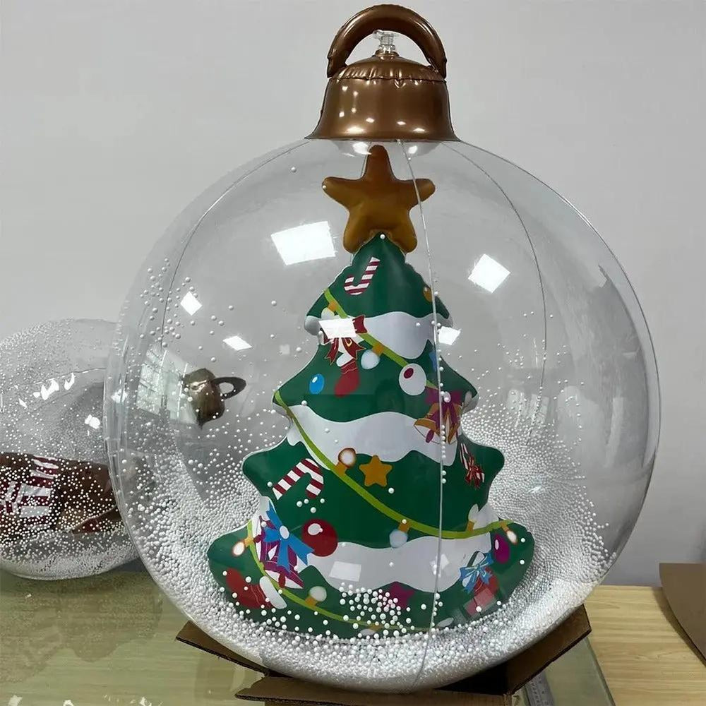 Optimized Product Title: **Leuchtende Aufblasbare Weihnachtskugel mit Fernbedienung – Perfekte Weihnachtsdekoration für drinnen und draußen**