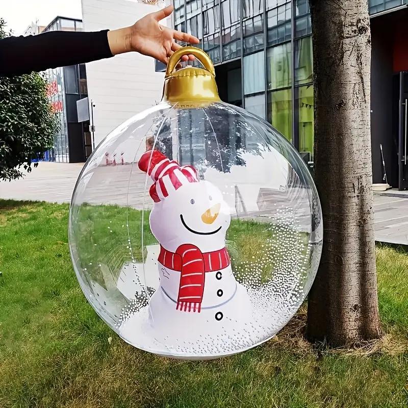 Optimized Product Title: **Leuchtende Aufblasbare Weihnachtskugel mit Fernbedienung – Perfekte Weihnachtsdekoration für drinnen und draußen**