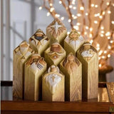 Elegant Nativity Scene Column Statues - Handcrafted Christmas Decor for Home & Garden