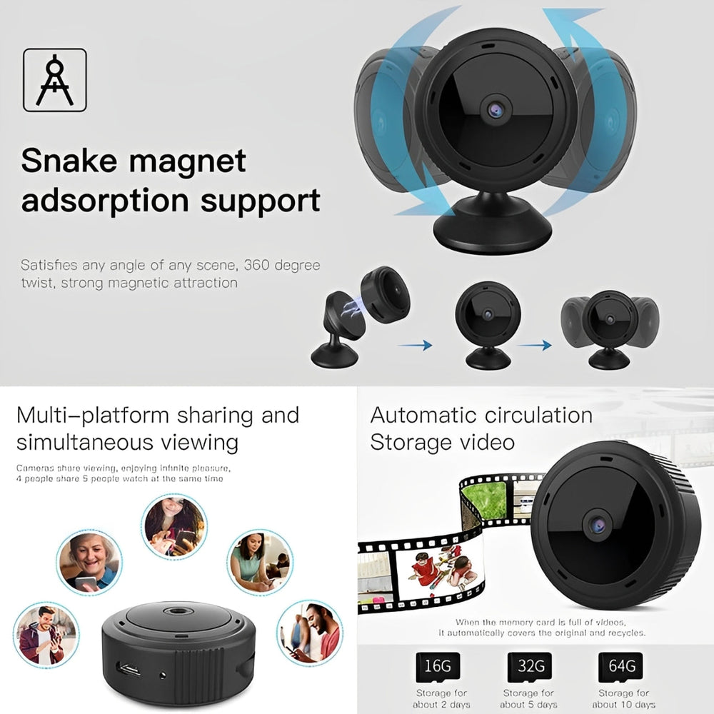 WiFi Security Camera – 1080P HD Video, Night Vision & Baby Monitor Mode