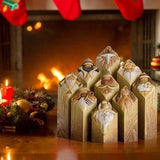 Elegant Nativity Scene Column Statues - Handcrafted Christmas Decor for Home & Garden