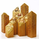 Elegant Nativity Scene Column Statues - Handcrafted Christmas Decor for Home & Garden