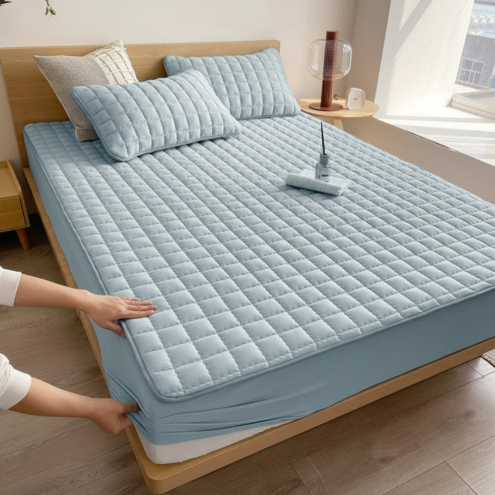 Mattress Protector Waterproof Breathable Soft Fabric Bed Cover