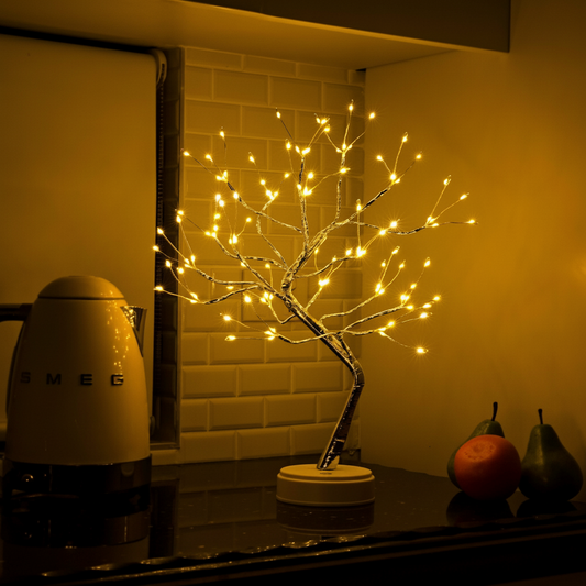 Table Lamp – Bonsai Tree Design, LED Light & Home Decor
