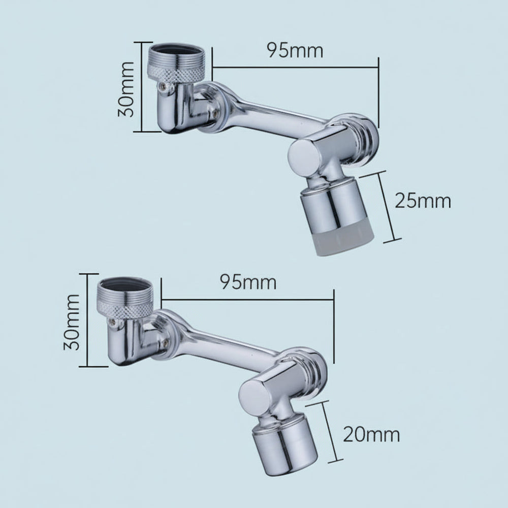 Faucet Extender Rotating Splash Filter Copper Aerator Attachment