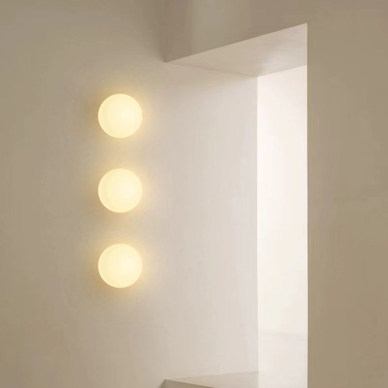 Round Glass Wall Light – G9 LED, Frosted Milk White, 249–2000 Lumen