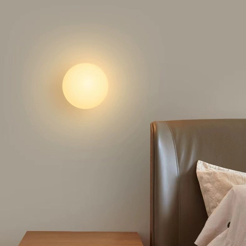 Round Glass Wall Light – G9 LED, Frosted Milk White, 249–2000 Lumen