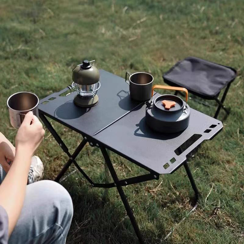 Folding Camping Table – Carbon Steel Frame, 58×36×40cm & Carry Bag
