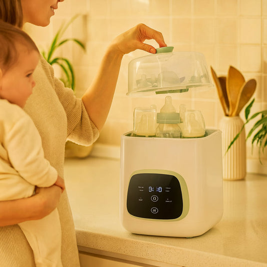 Baby Bottle Washer – Countertop Design, Steam Clean & Dual-Level Rack