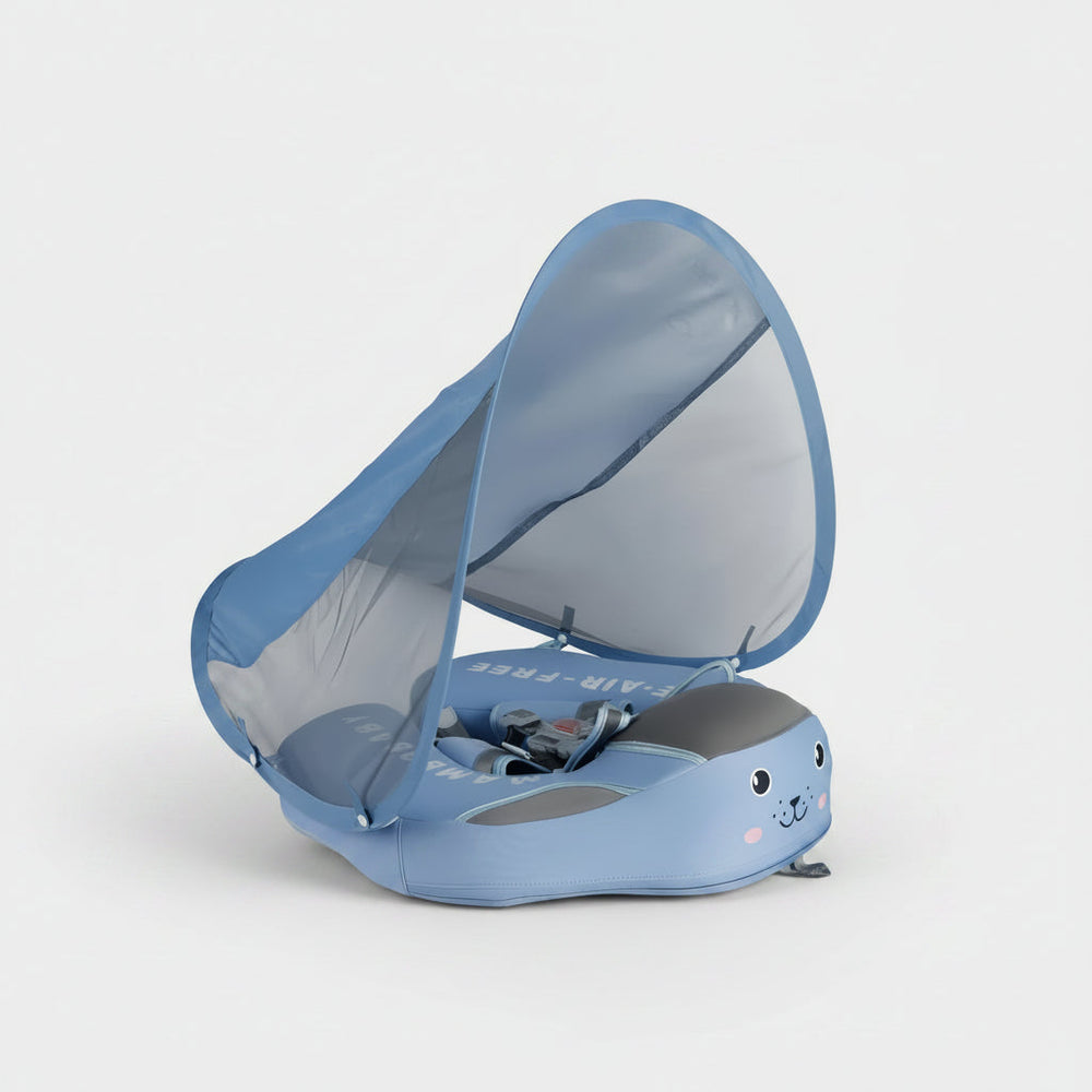 Baby Pool Float – Infant Swim Ring, Canopy Shade & Sun Protection