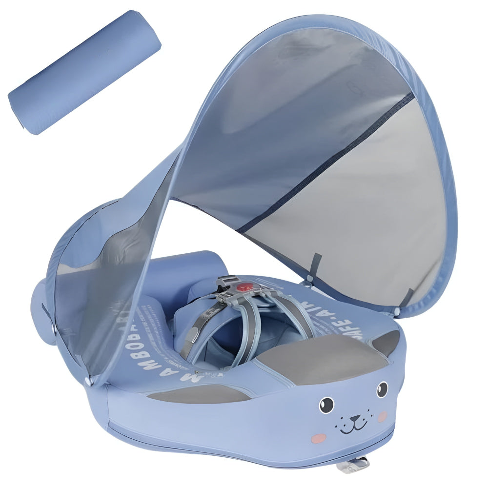 Baby Pool Float – Infant Swim Ring, Canopy Shade & Sun Protection
