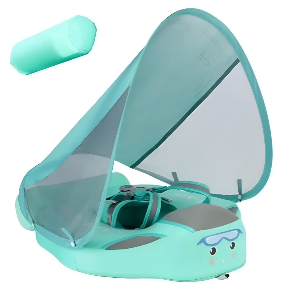 Baby Pool Float – Infant Swim Ring, Canopy Shade & Sun Protection