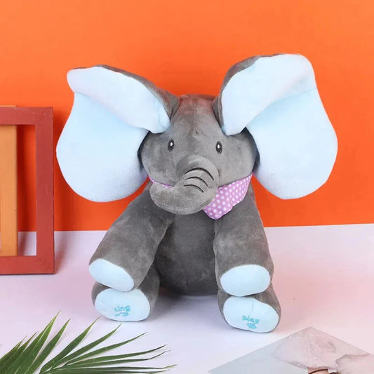 Baby Musical Elephant Toy – Interactive Peek-a-Boo Tummy Time Friend