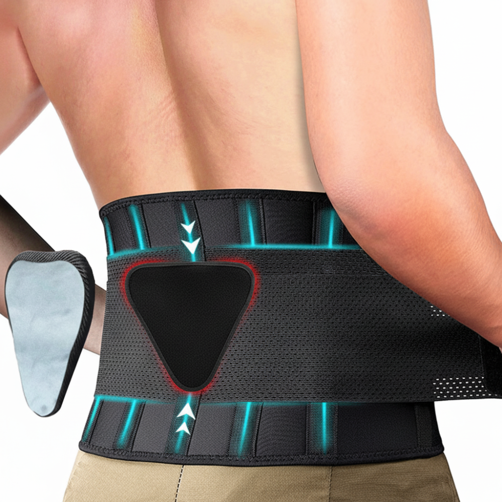 Lumbar Support Back Brace – Neoprene, Adjustable & Pain Relief