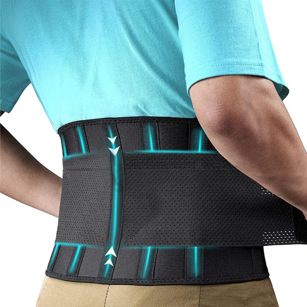 Lumbar Support Back Brace – Neoprene, Adjustable & Pain Relief