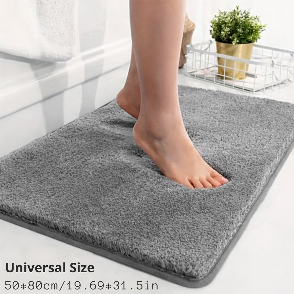 Non-Slip Bath Mat – Microfiber, Quick-Dry & Machine Washable, 3 Sizes