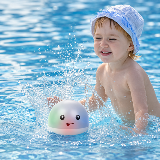 Whale Bath Toy – Automatic Sprinkler, Light-Up & Floating Spinner