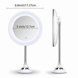 Bathroom Mirror – LED Lighted, Magnifying & Flexible Arm