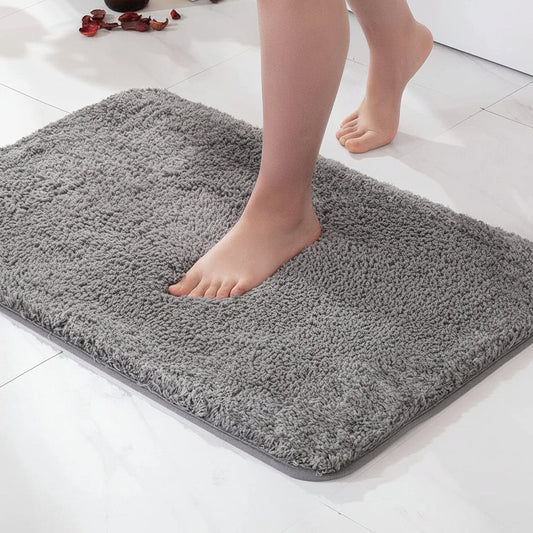 Plush Bath Rug – Non-Slip Backing, Absorbent Microfiber & Bathroom Comfort