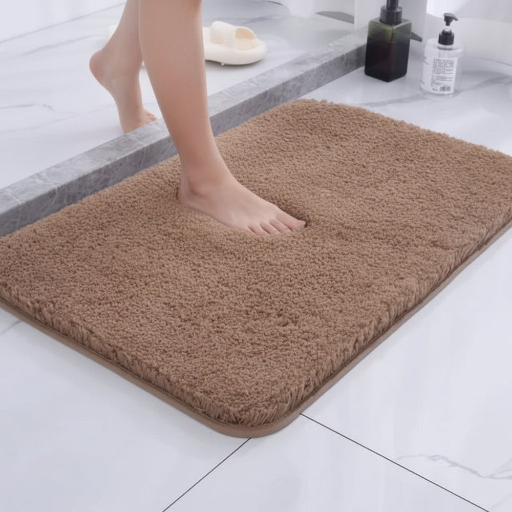 Plush Bath Rug Non Slip Backing Bathroom Comfort