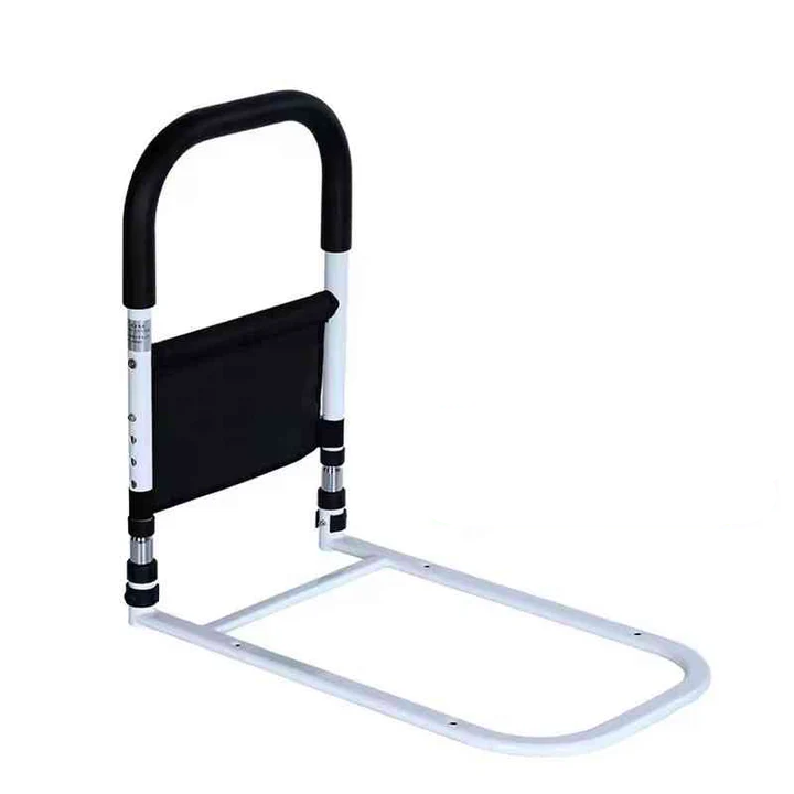Bed Rail Assist Handle – Adjustable Height, Padded Grip & Storage Mesh Pocket