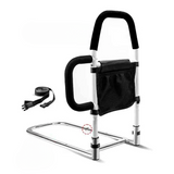 Bed Rail Assist Handle – Adjustable Height, Padded Grip & Storage Mesh Pocket