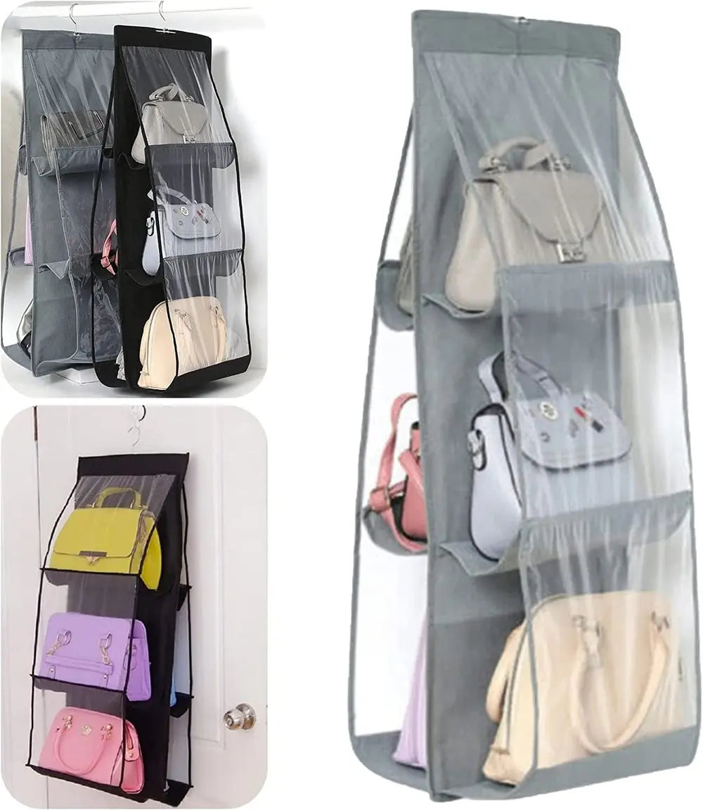 "Beidseitige Hängende Aufbewahrungstasche – Sechsschicht Handtaschen-Organizer für Platzsparende Aufbewahrung" 

This optimized title includes relevant keywords while maintaining clarity and appeal for potential customers.