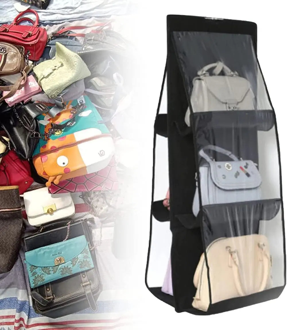 "Beidseitige Hängende Aufbewahrungstasche – Sechsschicht Handtaschen-Organizer für Platzsparende Aufbewahrung" 

This optimized title includes relevant keywords while maintaining clarity and appeal for potential customers.