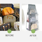 "Beidseitige Hängende Aufbewahrungstasche – Sechsschicht Handtaschen-Organizer für Platzsparende Aufbewahrung" 

This optimized title includes relevant keywords while maintaining clarity and appeal for potential customers.