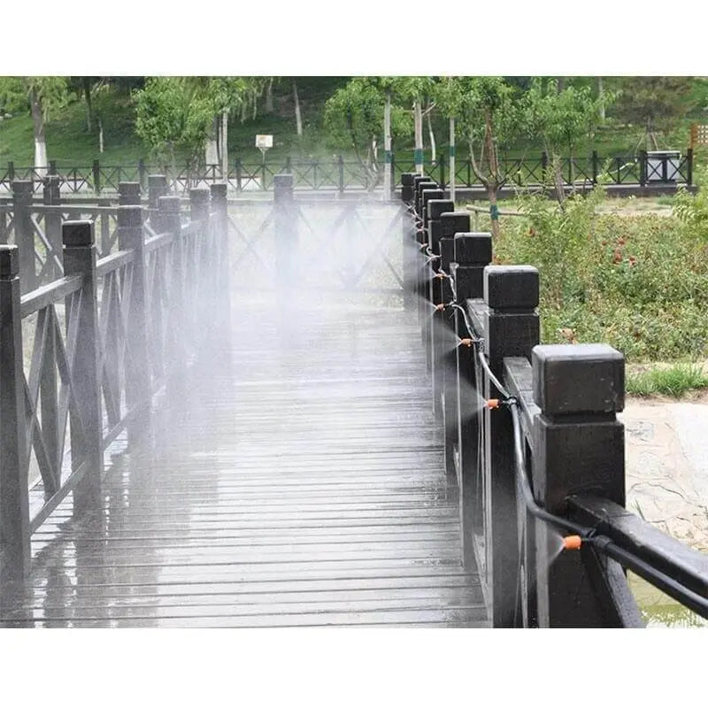 Garden Misting Irrigation System – Adjustable Nozzles, Tap Connect & 10/15/20m