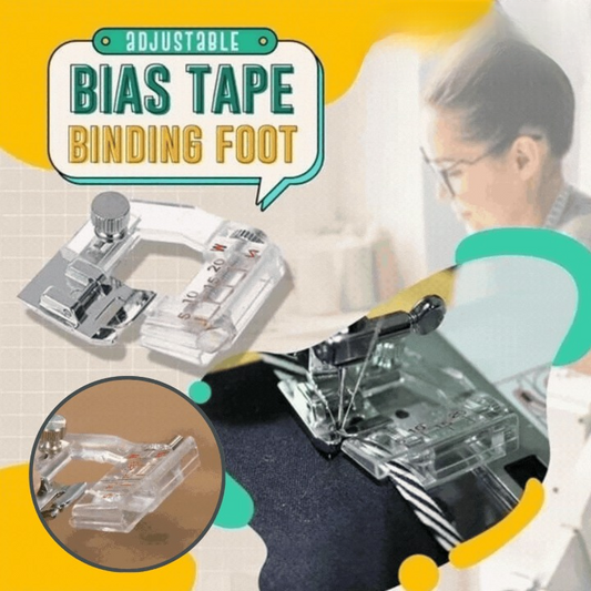 Adjustable Bias Binder Sewing Foot – 5–20mm, Snap-On & 2-Pack
