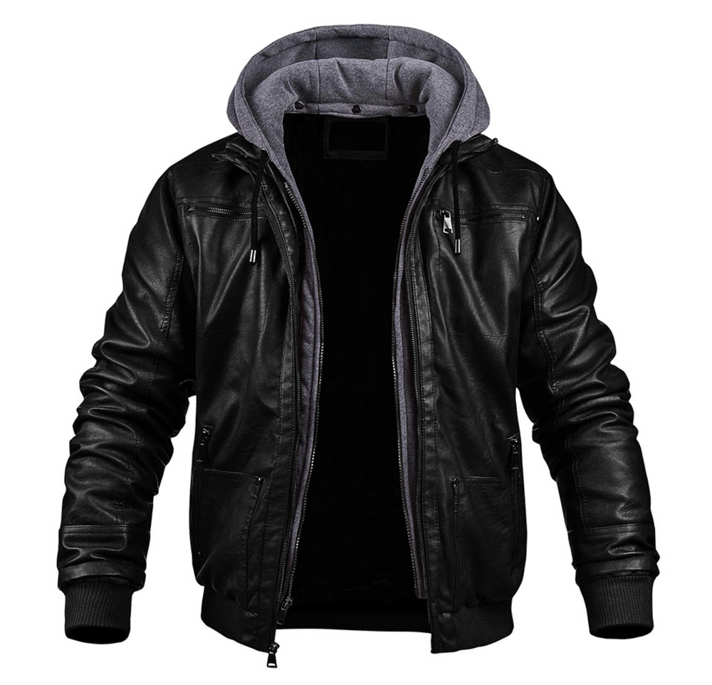 Enhanced Product Title: "Stylische Premium Leder Winterjacke mit Kapuze für Herren – Warm, Modisch & Wetterfest" 

This title includes keywords that potential buyers might search for, such as "Herren" (men's), "warm," "modisch" (fashionable), and "wetterf