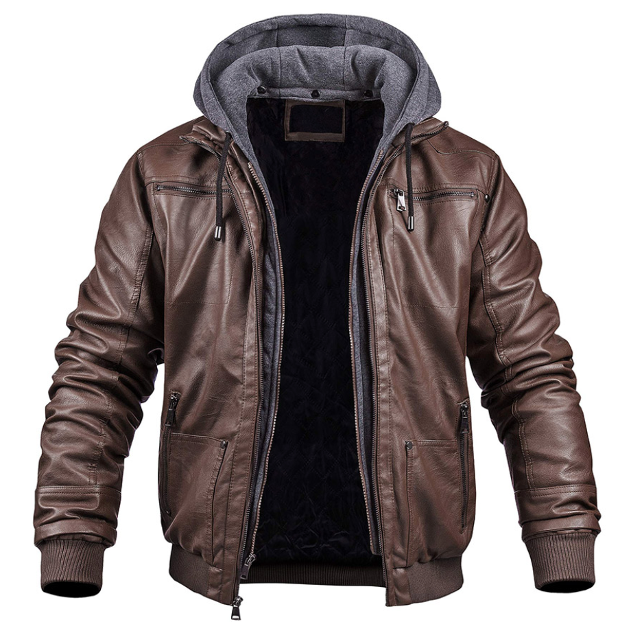 Enhanced Product Title: "Stylische Premium Leder Winterjacke mit Kapuze für Herren – Warm, Modisch & Wetterfest" 

This title includes relevant keywords while highlighting key features to attract potential buyers.