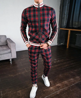 Dorian – Stylish Men's Tracksuit with Plaid Pattern
