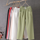 Livia – Linen Pants with Elastic Waistband