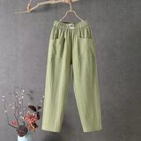 Livia Linen Pants – Green