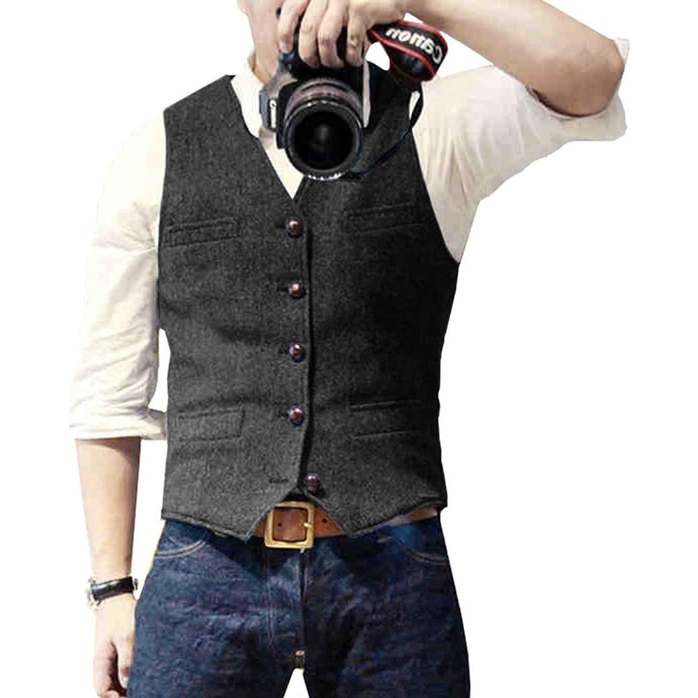 Mason Denim Vest – Black