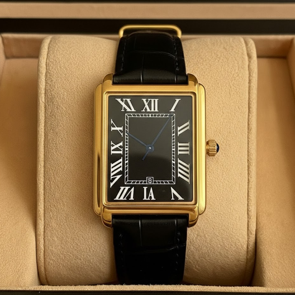 Men's Dress Watch – Classic Design, Square Analog & Retro Style