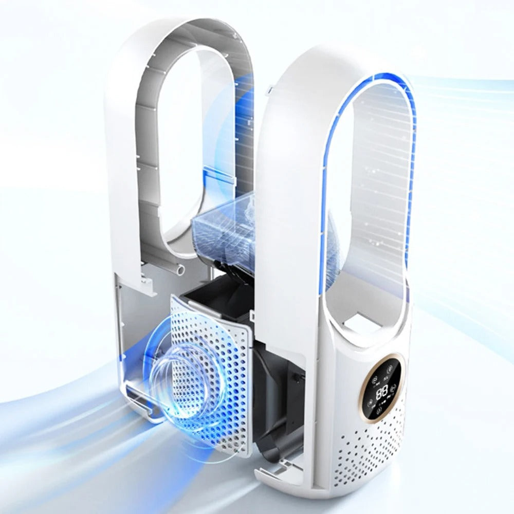 BowLift | Bladeless Portable Fan | Ultra-Quiet, Ergonomic Design & Ideal for Home and Office Use