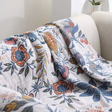 Blanket Throw Floral Reversible Tassel Design